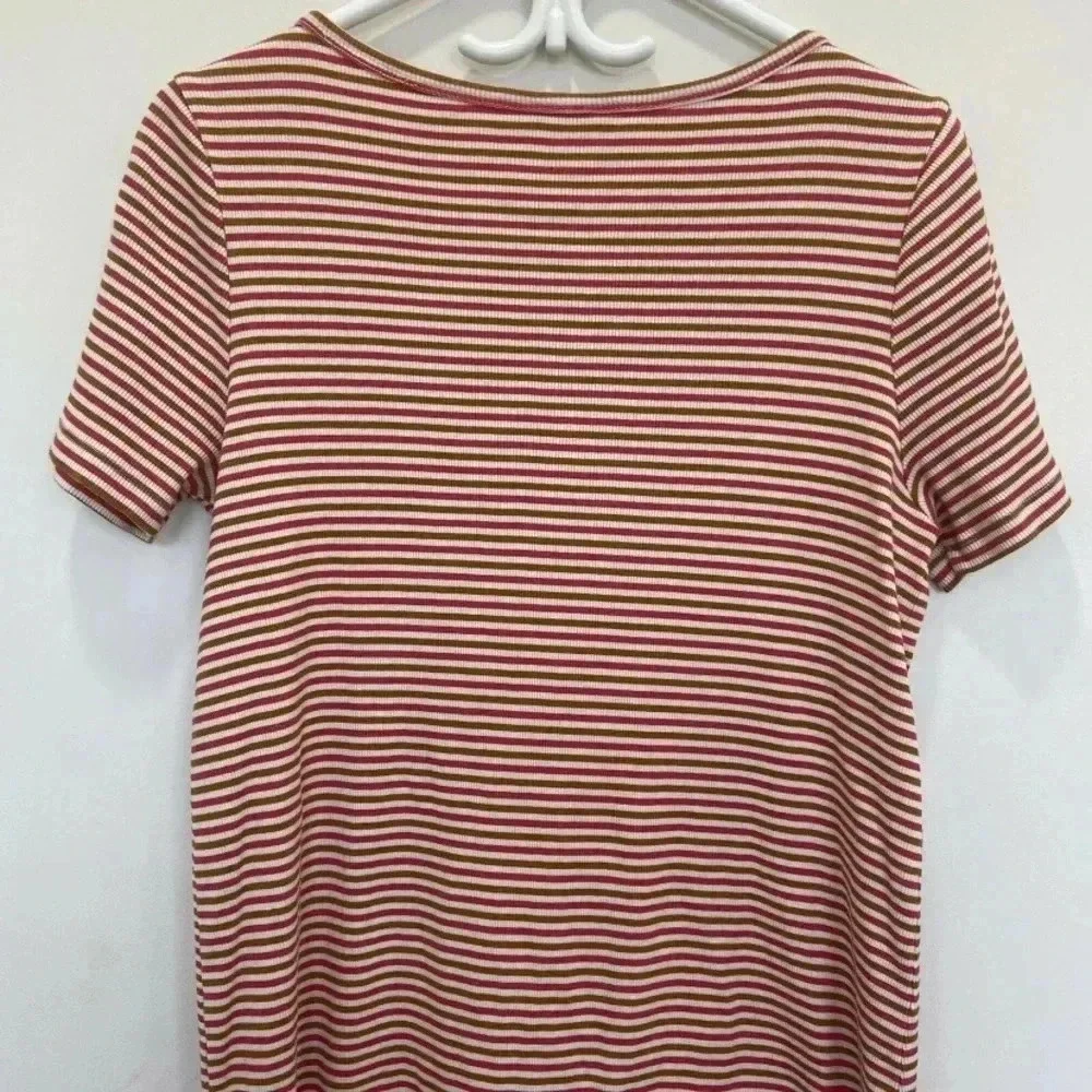 Madewell Swingy Tee Dress in‎ Stripe Size S